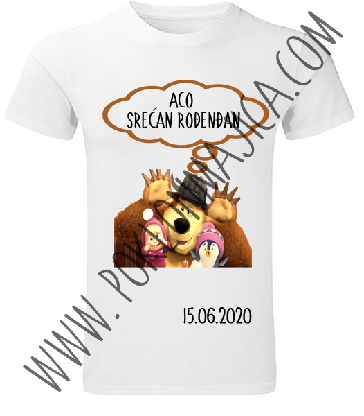 Poklon za rodjendan  deca/Majice sa stampom za decu/masa i medved.jpg